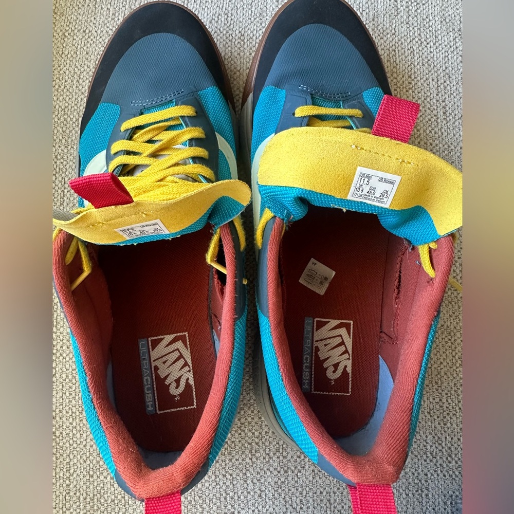 Vans Men's Blue and Yellow Sneakers Size 11.5 - Picture 8 of 8